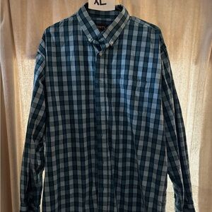 Men's XL Blue Plaid Shirt